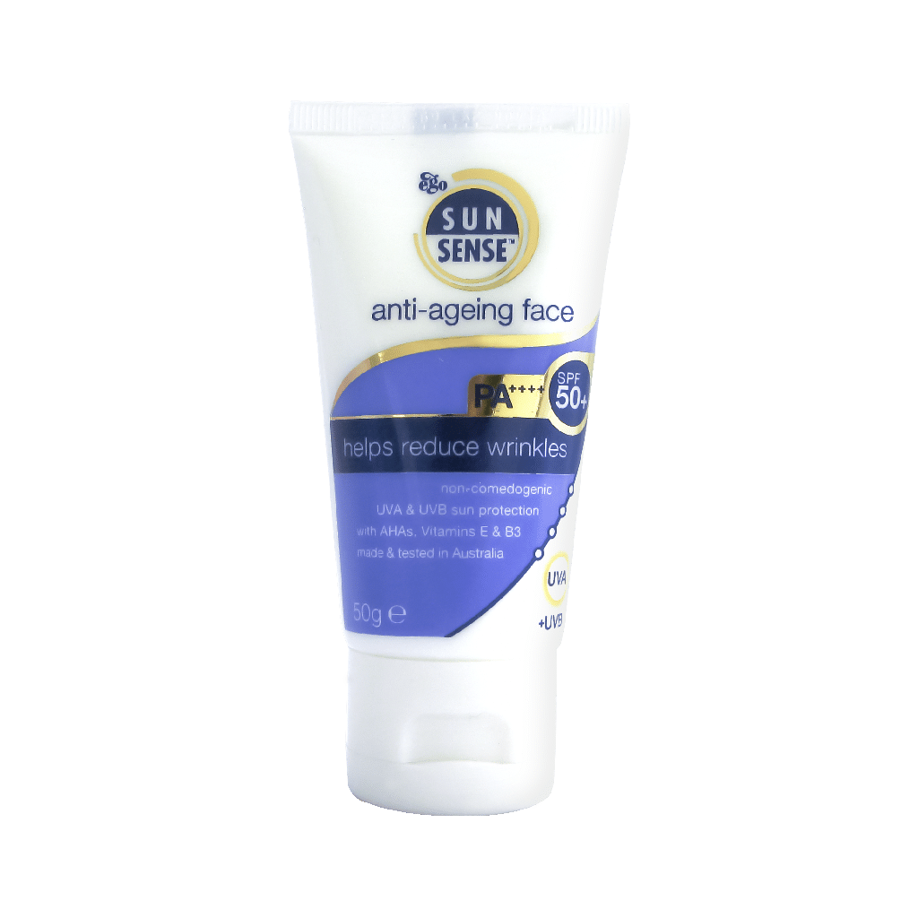 ego-sunsense-anti-age-lotion-spf50-50-g لوسیون ضد آفتاب سان سنس آنتی ایج ایگو ⁺SPF50 حجم ۵۰ گرم