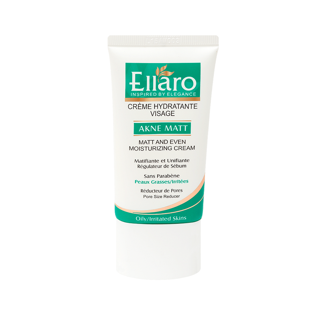 ellaro-hydrtante-visage-akene-matt-cream-for-oily-skins-40-ml کرم مرطوب کننده آکنه مت الارو مناسب پوست های چرب