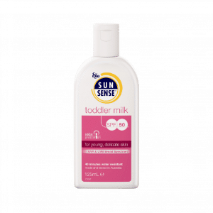 لوسیون ضد آفتاب سان سنس تادلر میلک SPF50 ایگو مناسب پوست های حساس ۱۲۵ میلی لیتر