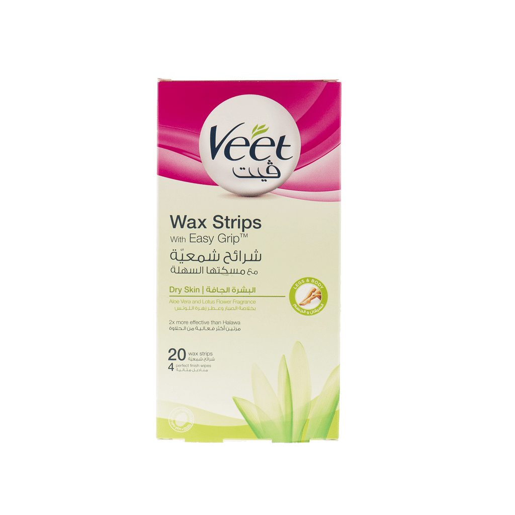 veet-body-wax-stripes-for-dry-skins-24-pcs نوار موبر بدن پوست های خشک ویت
