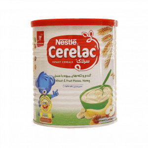 سرلاک گندم و میوه با عسل به همراه شیر نستله مناسب کودکان از ۱۲ ماهگی ۴۰۰ گرم