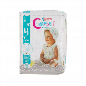 پوشک شماره ۴ (۸ تا ۱۸ کیلوگرم) پنبه ریز ۱۲ عددی