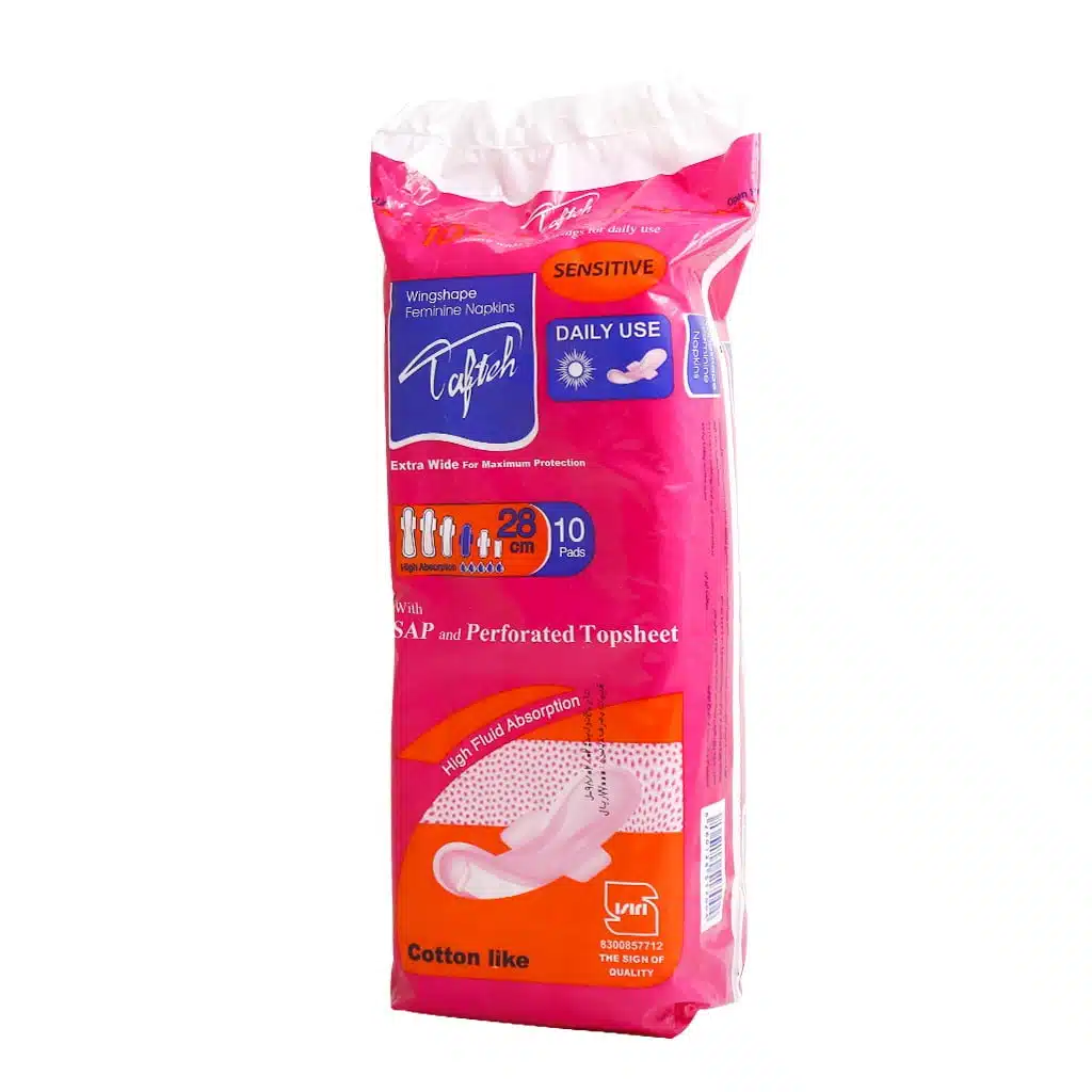 103.jpg.webp نوار بهداشتی بالدار کتان تافته مناسب پوست حساس 10 عدد