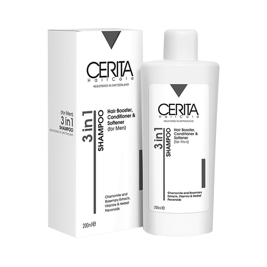cerita-3-in-1-shampoo-for-men-200-ml شامپو ۳ در ۱ مخصوص آقایان سریتا مناسب موهای خشک و معمولی