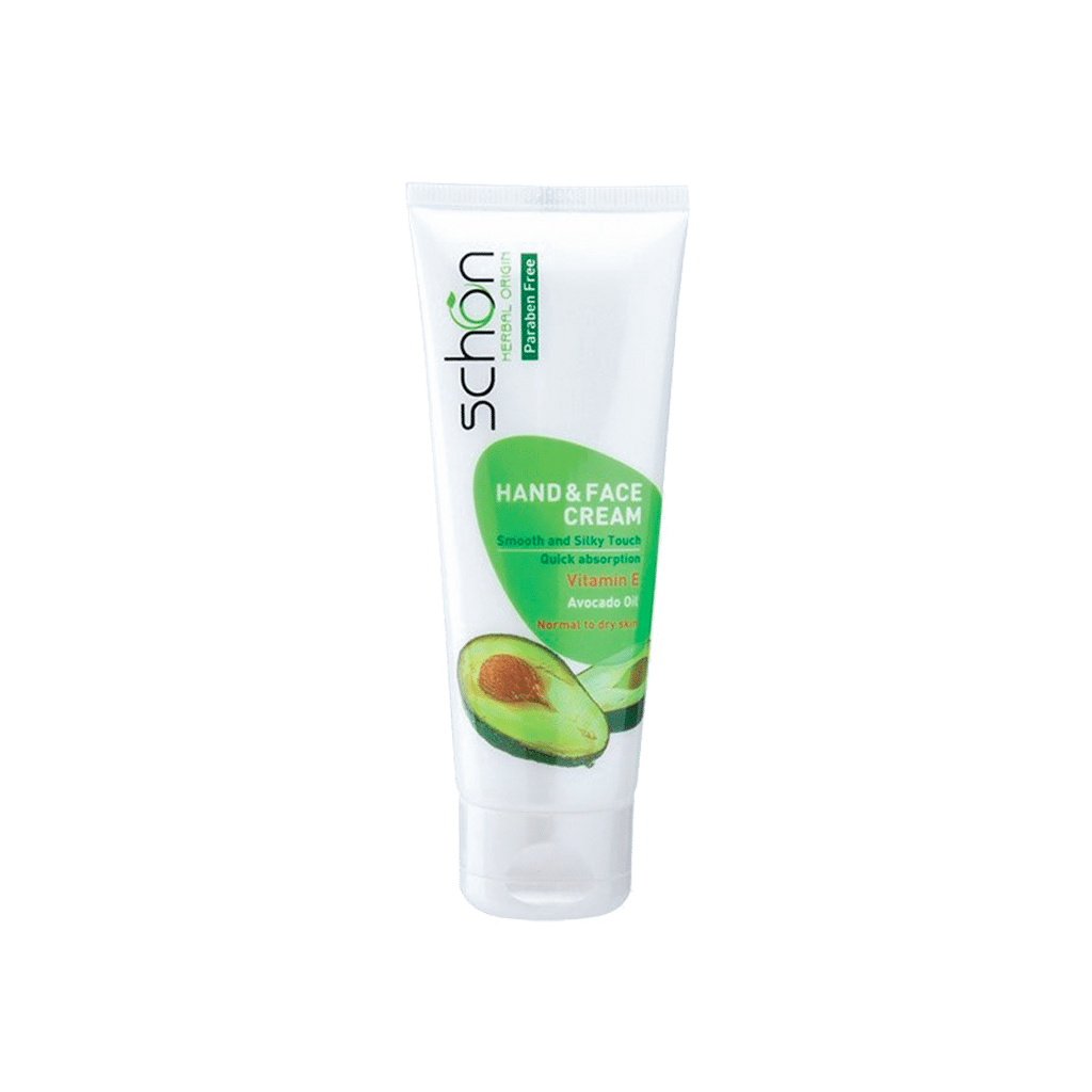 schon-hand-and-face-avocado-oil-cream-for-normal-and-dry-skins-75ml کرم دست و صورت آووکادو شون مناسب پوست های معمولی تا خشک ۷۵ میلی لیتر