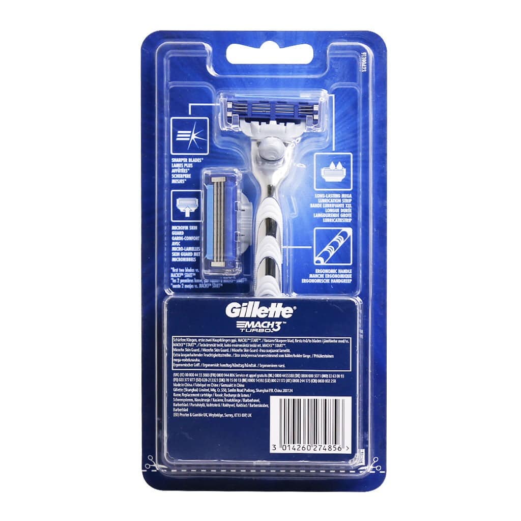 gillette-mach-3-razor-1-cartridge خود تراش 3 تیغ ژیلت مدل Mach 3 Turbo