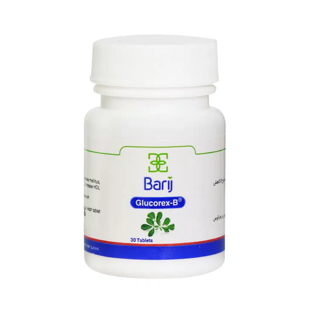 Barij-Essence-Glucorex-B-30-Tab.jpg.webp قرص گلوکورکس - بی باریج اسانس ۳۰ عددی