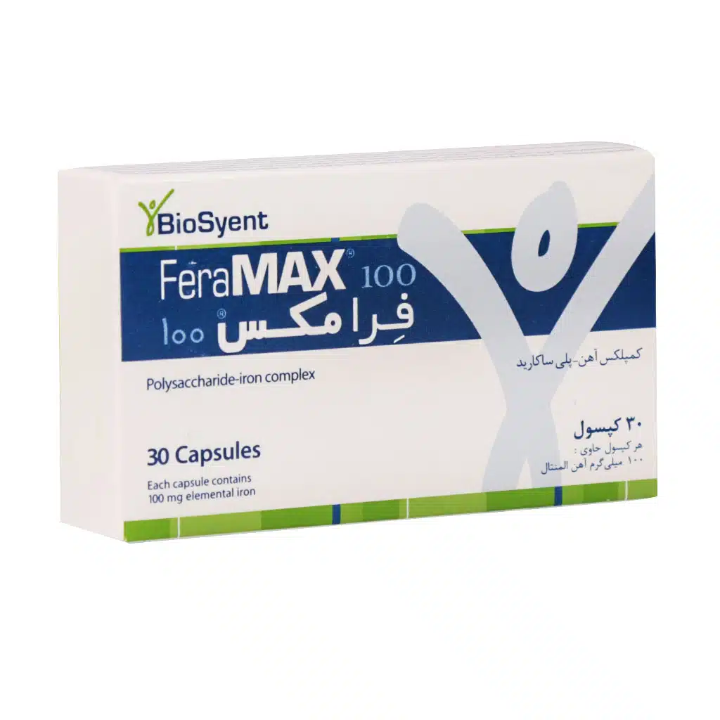 BioSynet-FeraMax-100.jpg.webp کپسول فرامکس 100 بیوساینت ۳۰ عدد