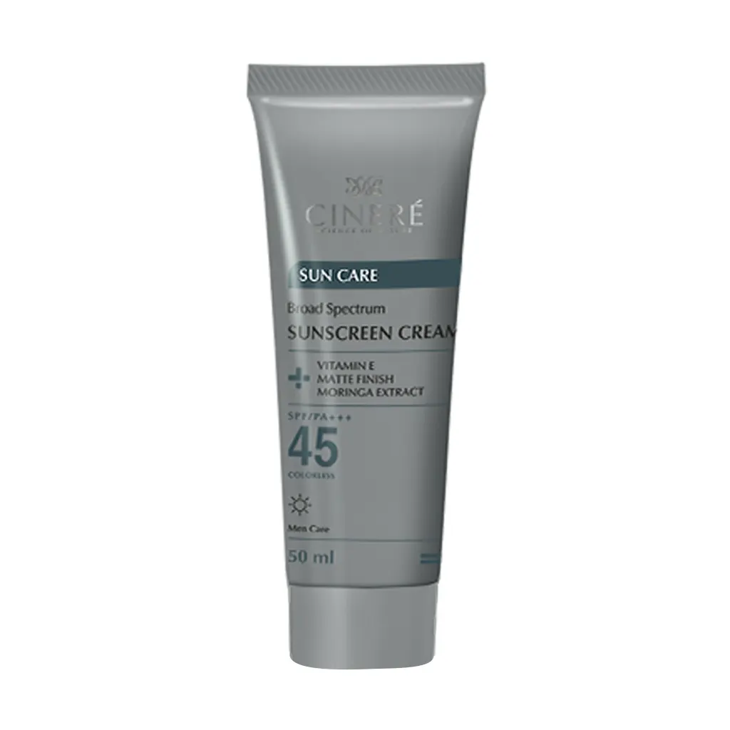 Cinere Active Sunscreen Cream SPF45 For Men قیمت کرم ضد آفتاب آقایان سینره SPF45