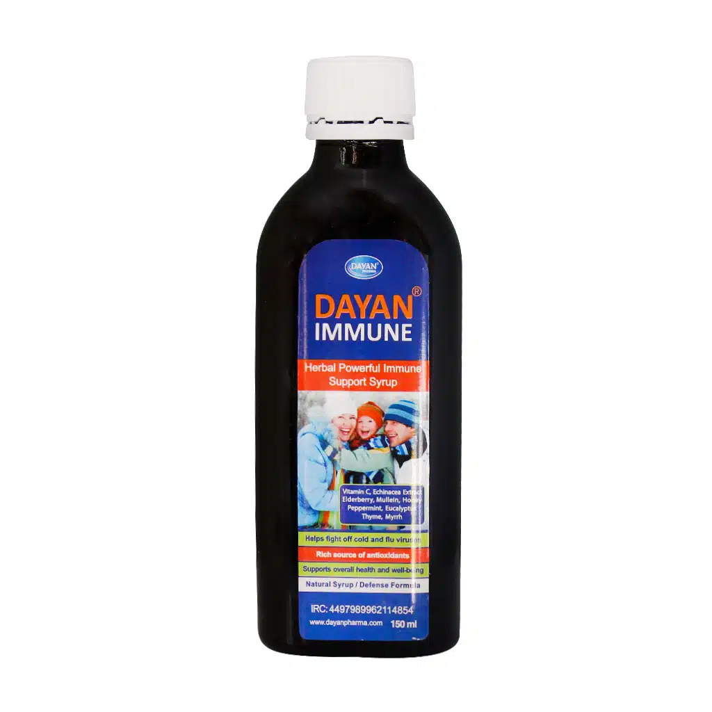 Dayan-Pharma-Dayan-Immune-Syrup-150-ml-1.jpg.webp شربت تقویت سیستم ایمنی دایان ایمیون