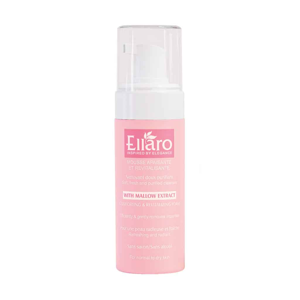 Ellaro-Comforting-&-Revitalizing-Foam-For-Normal,-Dry-And-Sensitive-Skins فوم شستشوی صورت کامفورتینگ الارو مناسب پوست های معمولی، خشک و حساس