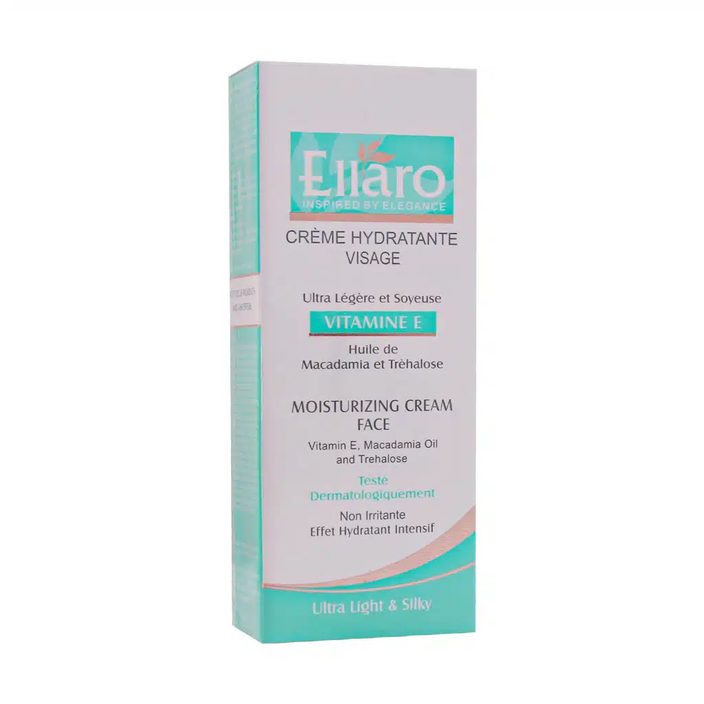Ellaro-Hydratante-Visage-Vitamin-E-Cream-For-All-Skins-50-ml.jpg.webp کرم مرطوب کننده حاوی ویتامین E الارو ۵۰ میلی لیتر