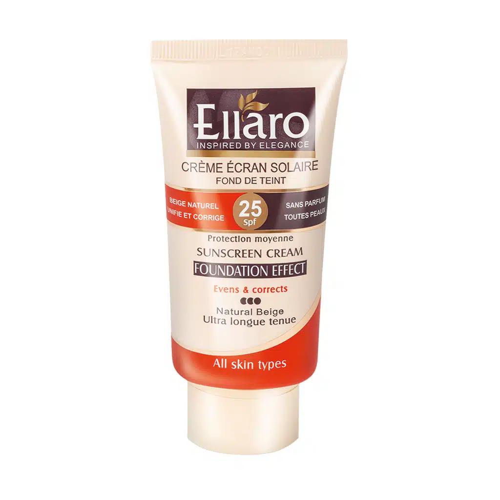 Ellaro-Sunscreen-Cream-SPF-25-For-Normal-And-Dry-Skins.jpg.webp کرم ضد آفتاب الارو SPF25 مناسب انواع پوست ۴۰ میلی لیتر