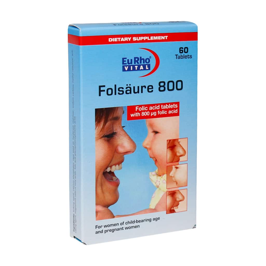EuRho-Vital-Folic-Acid-60-Cap قرص فولیک اسید یوروویتال