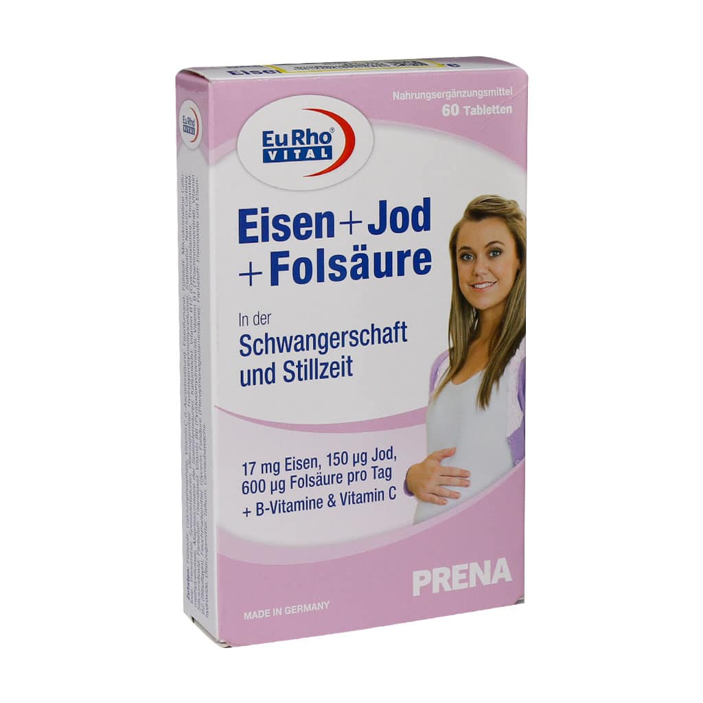 EuRho-Vital-Iron-+-Iodine-+-Folic-Acid قرص آیرون، ید و فولیک اسید یوروویتال
