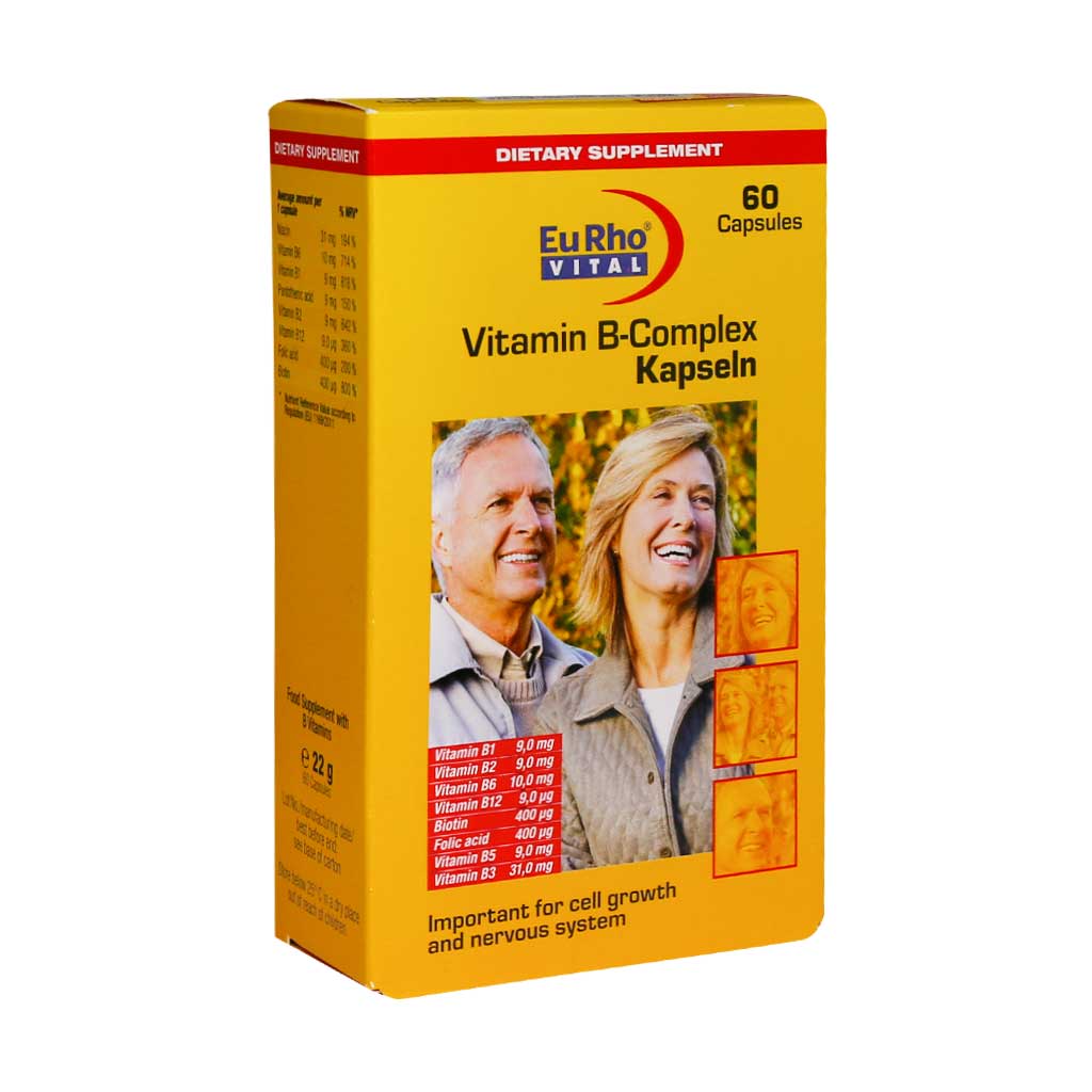 EuRho-Vital-Vitamin-B-Complex-60 کپسول ویتامین ب کمپلکس یوروویتال