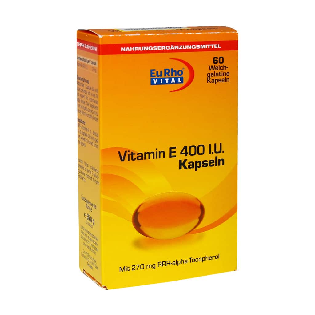 EuRho-Vital-Vitamin-E-400-IU-60-Cap کپسول ویتامین E 400 واحد یوروویتال ۶۰ عدد