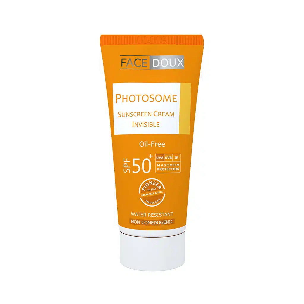 Face-Doux-Photosome-Sunscreen-Cream-Invisible-SPF-50.jpg.webp کرم ضد آفتاب فوتوزوم فیس دوکس ⁺SPF50 حجم ۴۰ میلی لیتر