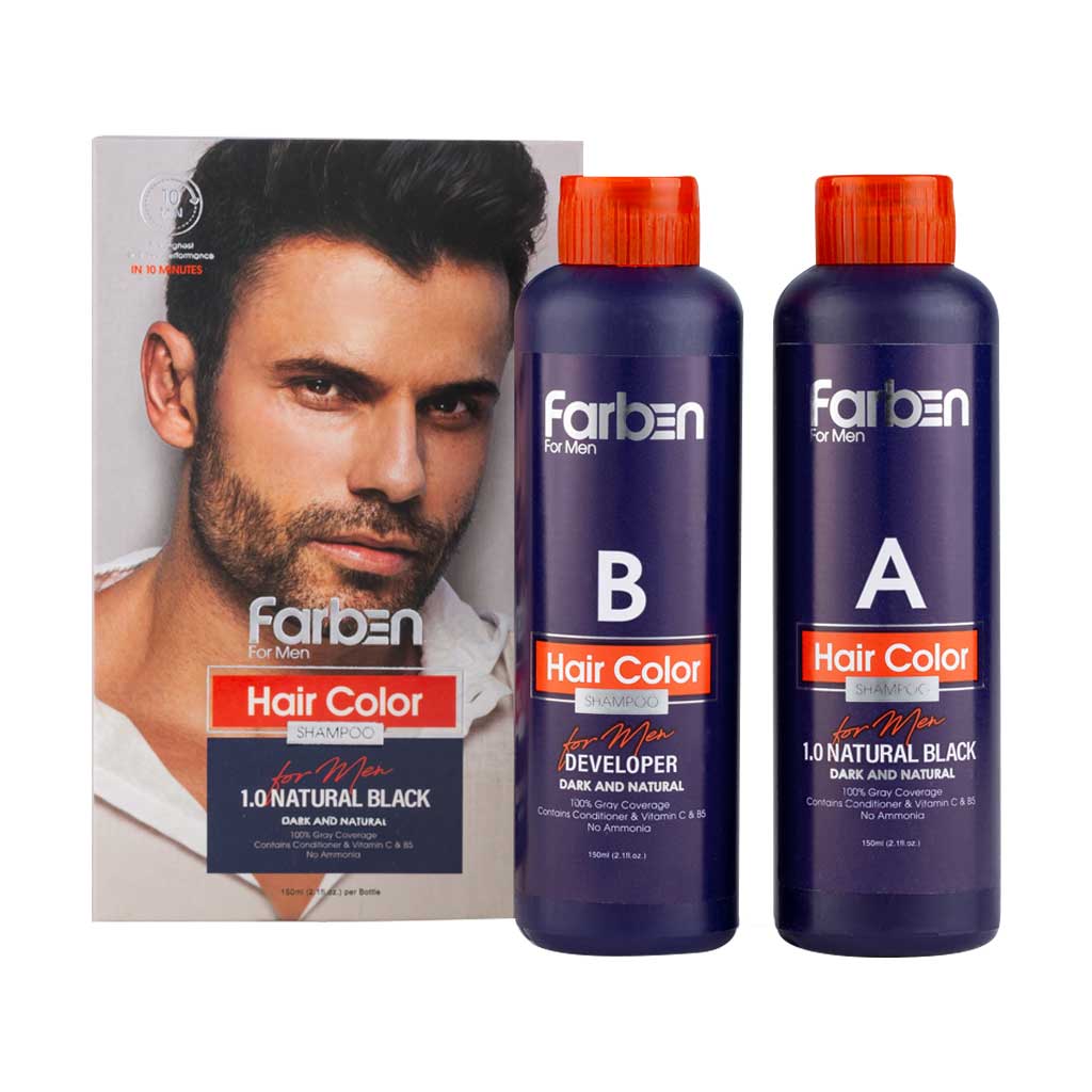 Farben-Black-Hair-Color-Shampoo شامپو رنگ موی مردانه مشکی فاربن