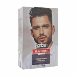 شامپو رنگ موی مردانه قهوه ای تیره فاربن