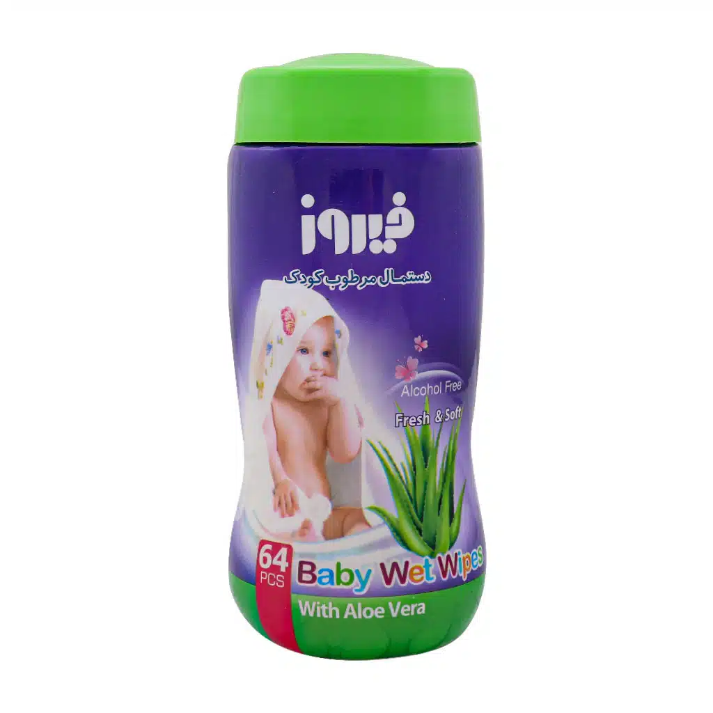 Firooz-Baby-Wet-Wipes-64.jpg.webp دستمال مرطوب کودک فیروز مناسب برای انواع پوست ۶۴ عددی