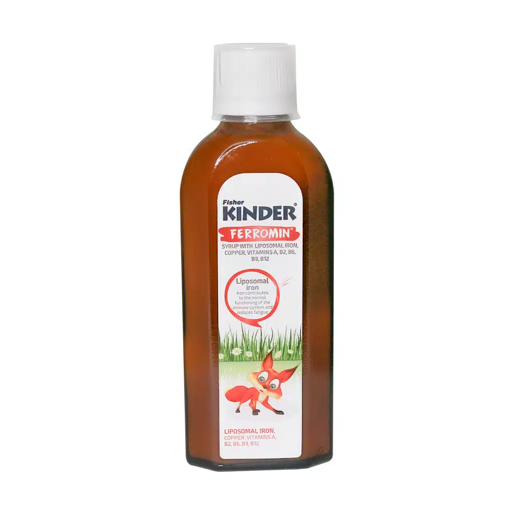Fisher-Kinder-Ferromin-Syrup-150-ml.jpg.webp شربت فرومین فیشر کیندر 200 میلی لیتر