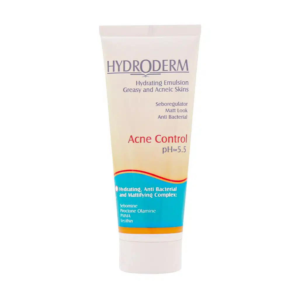 Hydroderm-Hydrating-Emulsion-Acne-Control-Oily-Skins-40.jpg.webp امولسیون مرطوب کننده پوست چرب هیدرودرم ۴۰ میلی لیتر