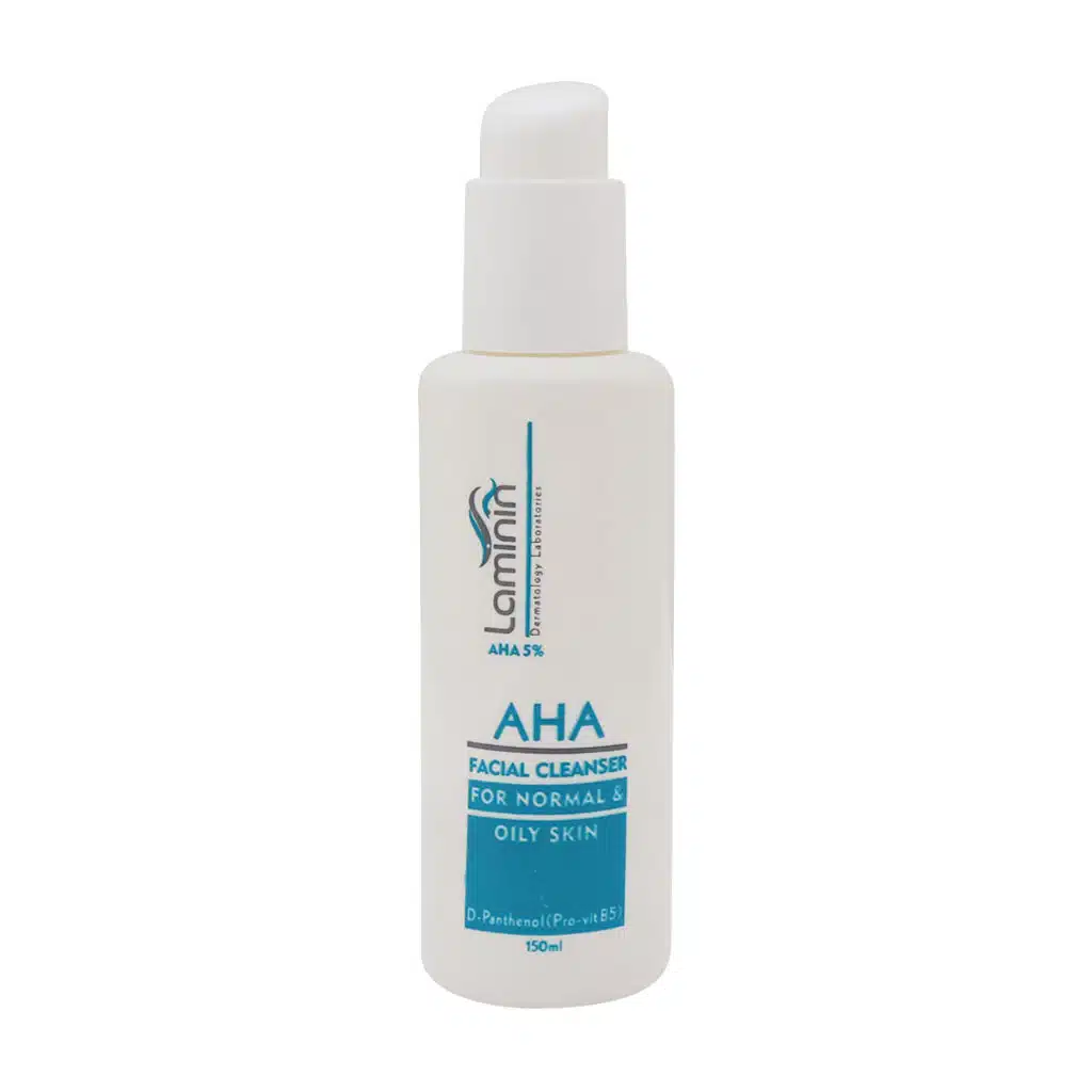 Laminin-AHA-5-Facial-Cleanser.jpg.webp ژل شستشوی صورت AHA 5 درصد لامینین مناسب پوست های معمولی و چرب ۱۵۰ میلی لیتر