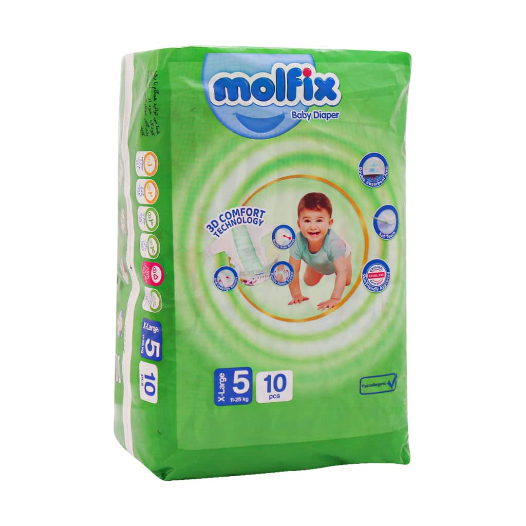 Molfix-Baby-Diaper-Number-5 قیمت پوشک مولفیکس سایز ۵