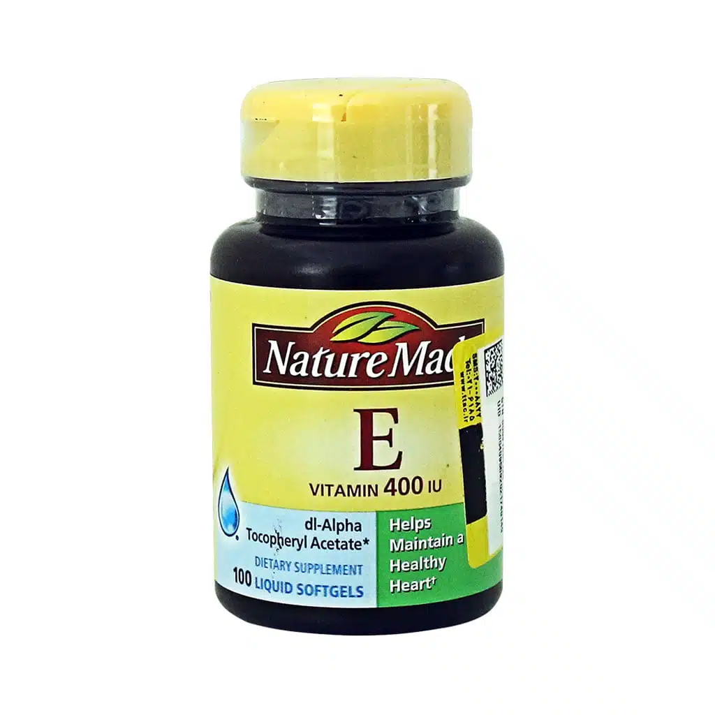 Nature-Made-Vitamin-E-400-IU-dl-Alpha-100-Softgels.jpg.webp کپسول ژلاتینی ویتامین E 400 واحد نیچرمید ۱۰۰ عددی