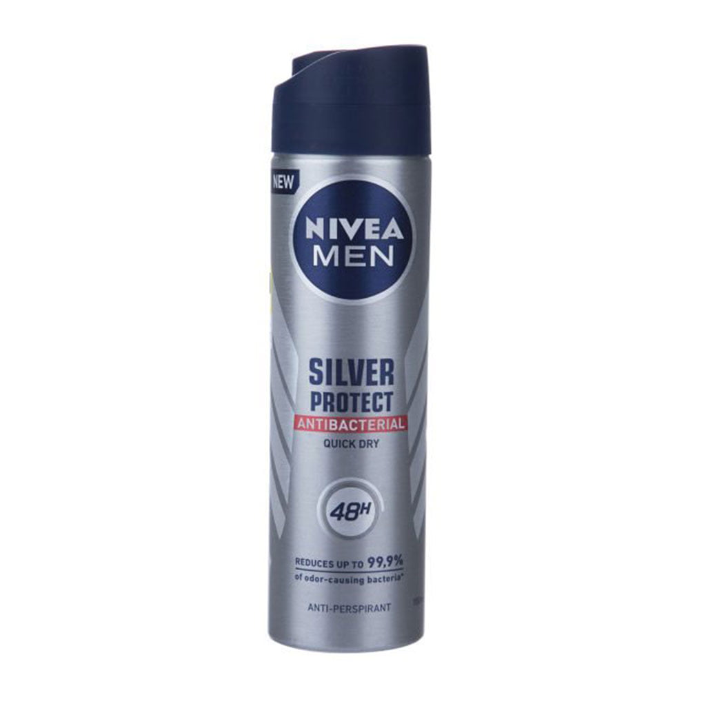 Nivea Silver Protect Spray For Men 150 ml اسپری ضد تعریق نیوآ مدل سیلور پروتکت مخصوص آقایان