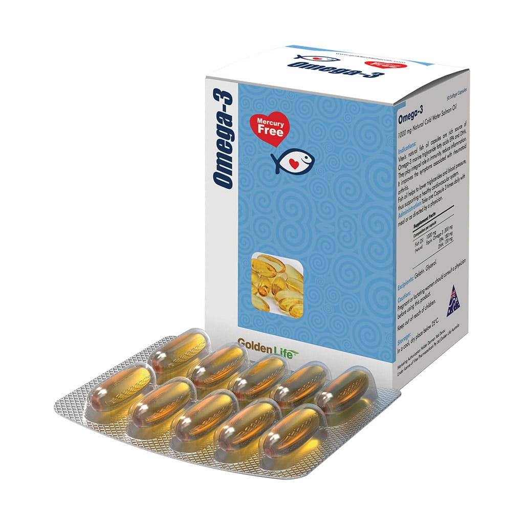 golden-life-omega-3-1000-mg-50-softgels سافت ژل امگا 3 فاقد جیوه 1000 میلی گرم گلدن لایف