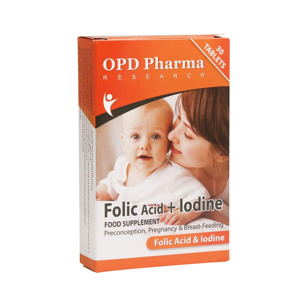 OPD Pharma Iodine & Folic Acid 30 Tabs قرص ید و فولیک اسید او پی دی فارما