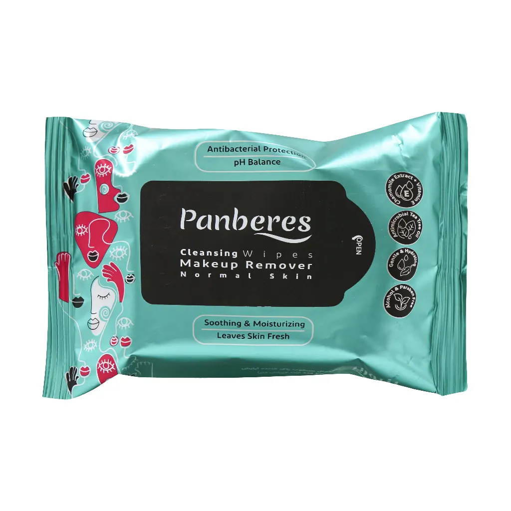 Panberes Make –Up Remover 25 قیمت دستمال مرطوب پاک کننده آرایش پنبه ریز