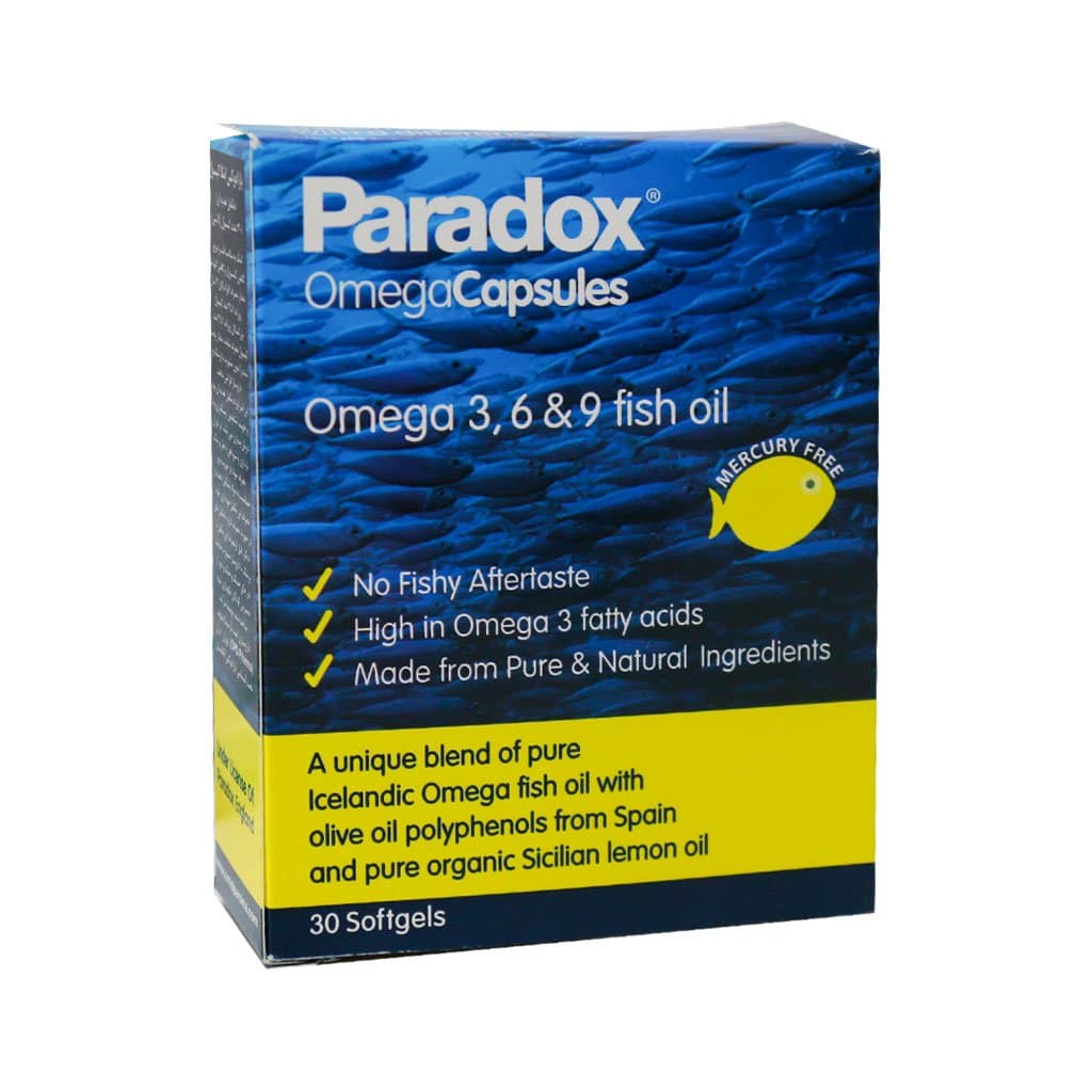 Paradox-Omega-30-Softgel-Caps کپسول ژلاتینی امگا پارادوکس