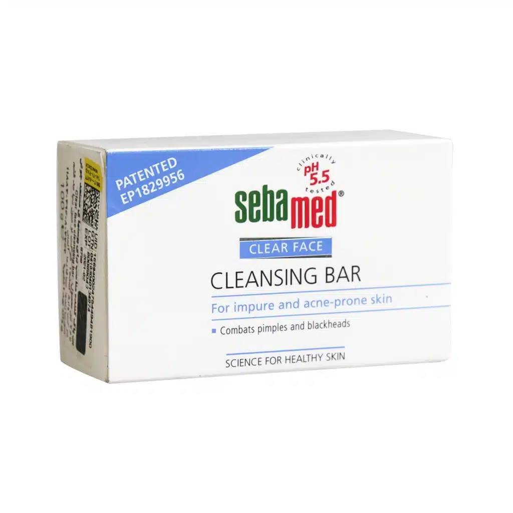 Sebamed-Cleansing-Bar-For-Acne-Prone-Skin-100-g.jpg.webp پن ضد جوش سبامد مناسب پوست های مستعد آکنه ۱۰۰ گرم