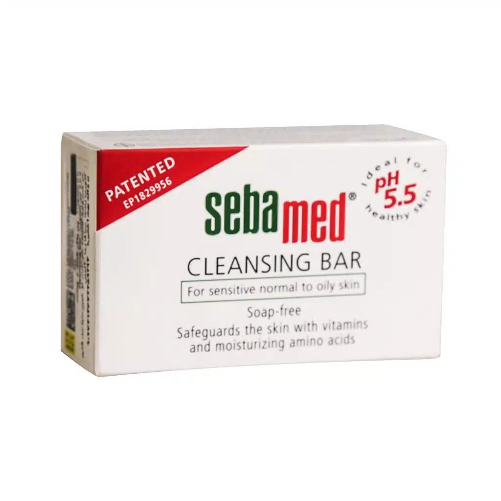 Sebamed-Cleansing-Bar-For-Sensitive-Normal-To-Oily-Skin-100-g.jpg.webp پن پاک کننده سبامد مناسب پوست های حساس، معمولی تا چرب ۱۰۰ گرم
