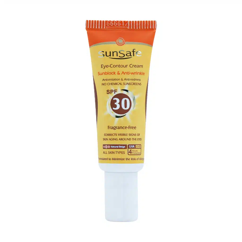 Sunsafe-Eye-Contour-SPF-30-Cream-20.jpg.webp کرم ضد آفتاب رنگی دور چشم SPF30 سان سیف 20 میلی لیتر