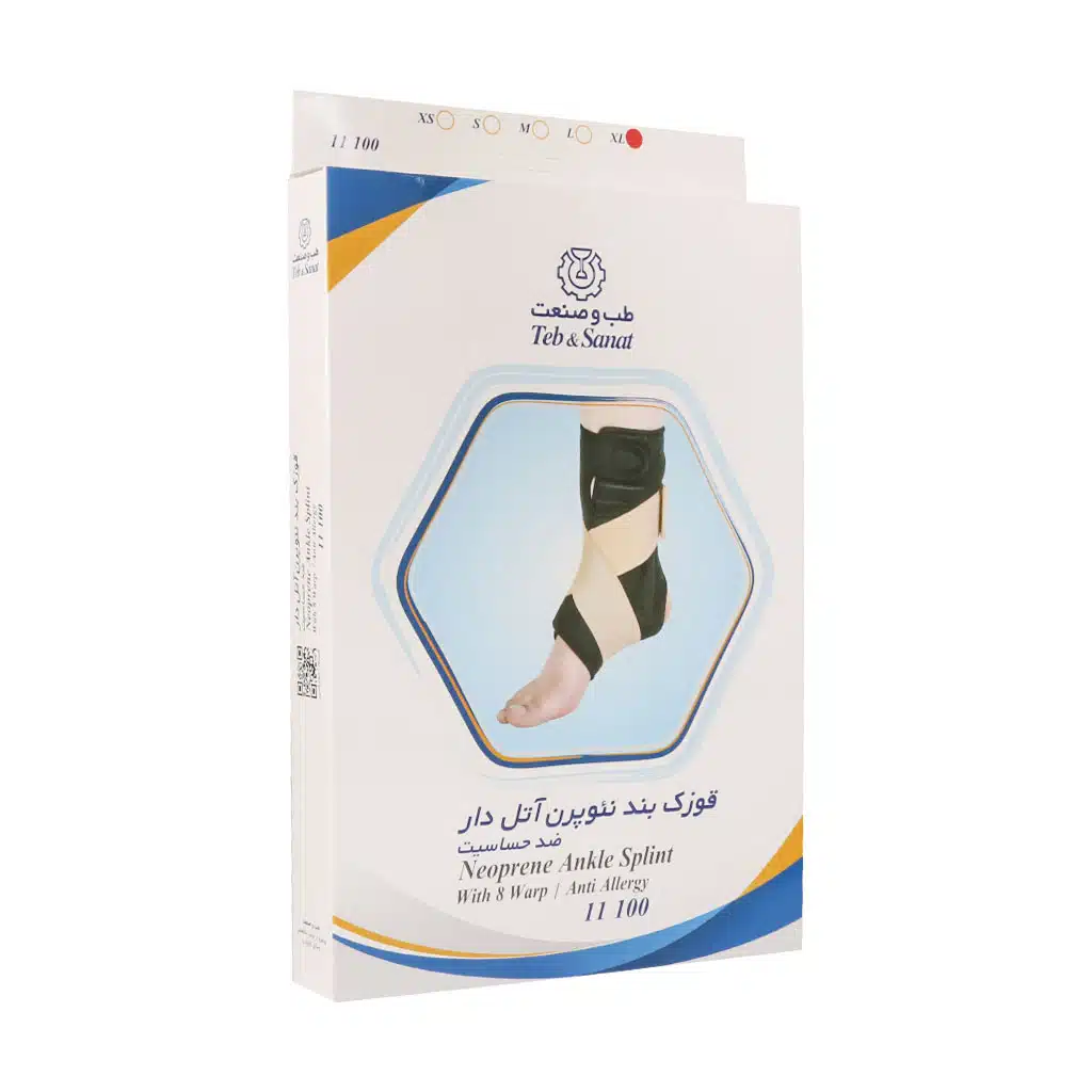 Teb-Sanat-Neoprene-Ankle-Splint-Cod-11100.jpg.webp قوزک بند آتل دار طب و صنعت کد ۱۱۱۰۰
