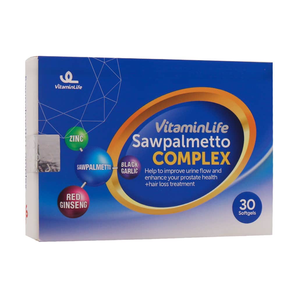 Vitamin-life-Saw-palmetto-Complex-30-Soft-Gel کپسول نرم ساوپالمتو کمپلکس ویتامین لایف