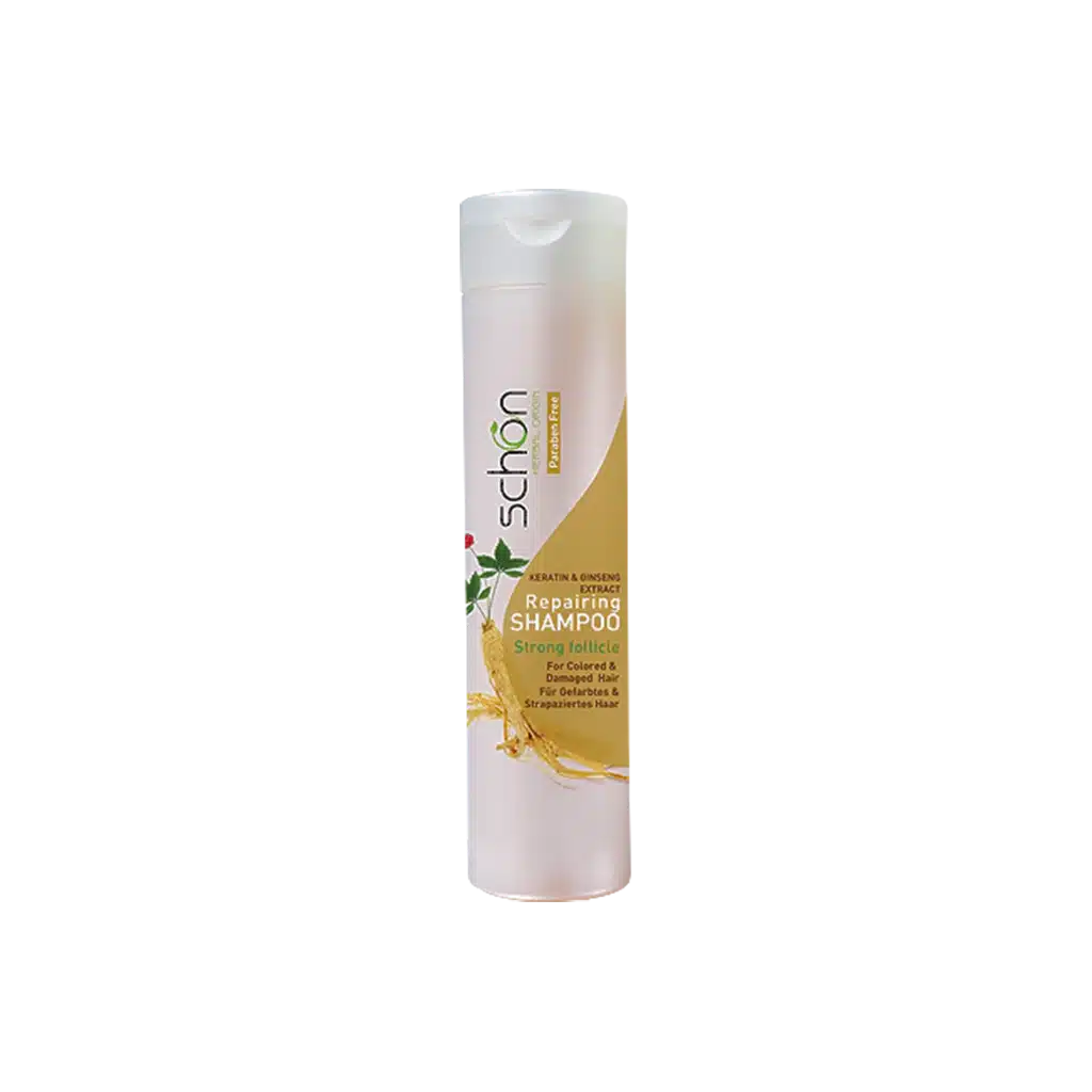 0024504_0.jpeg.webp شامپو حجم دهنده شون حاوی عصاره جینسینگ و کراتین مناسب موهای آسیب دیده و رنگ شده ۴۰۰ میلی لیتر