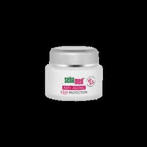 کرم محافظ ضد چروک صورت Q10 سبامد مناسب انواع پوست ۵۰ گرم