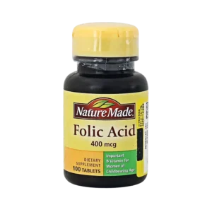 قرص اسید فولیک ۴۰۰ میکروگرم نیچرمید ۱۰۰ عدد