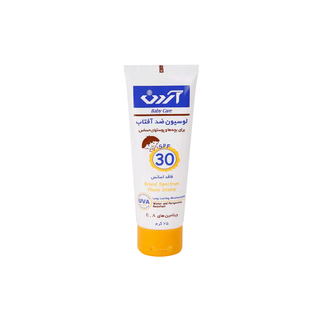 0025879_0.jpeg.webp لوسیون ضد آفتاب کودکان آردن SPF30 مناسب پوست های حساس ۷۵ گرم