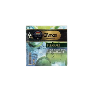 کاندوم تاخیری خاردار و شیاردار کلایمکس مدل Pleasure بسته ۳ عددی