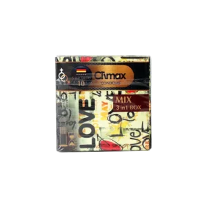 کاندوم ساده و طرح دار کلایمکس مدل Mix 3*1 بسته ۳ عددی