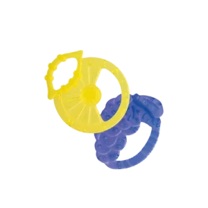 دندان گیر۲ تایی سیلیکونی چیکو طرح میوه کد ۰۲۵۷۸ مناسب نوزادان بالای ۲ ماه