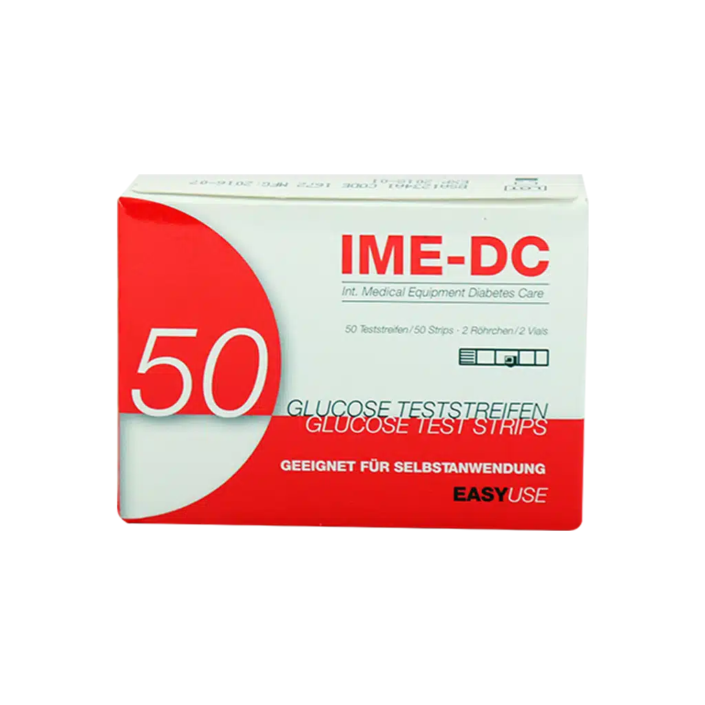 0026318_0.jpeg.webp نوار تست قند خون آی ام ای دی سی ۵۰ عددی