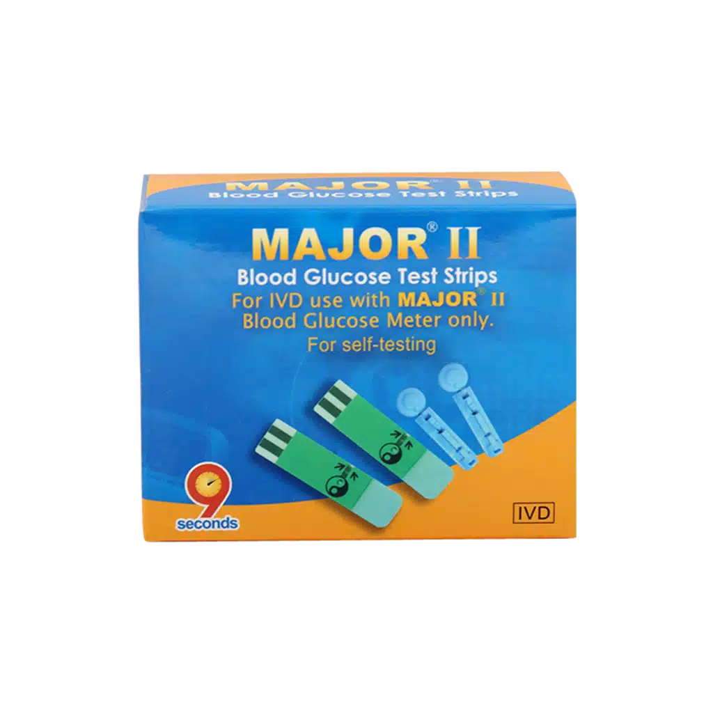 0026324_0.jpeg.webp نوار و سوزن اندازه گیری قند خون ماژور ۵۰ عددی