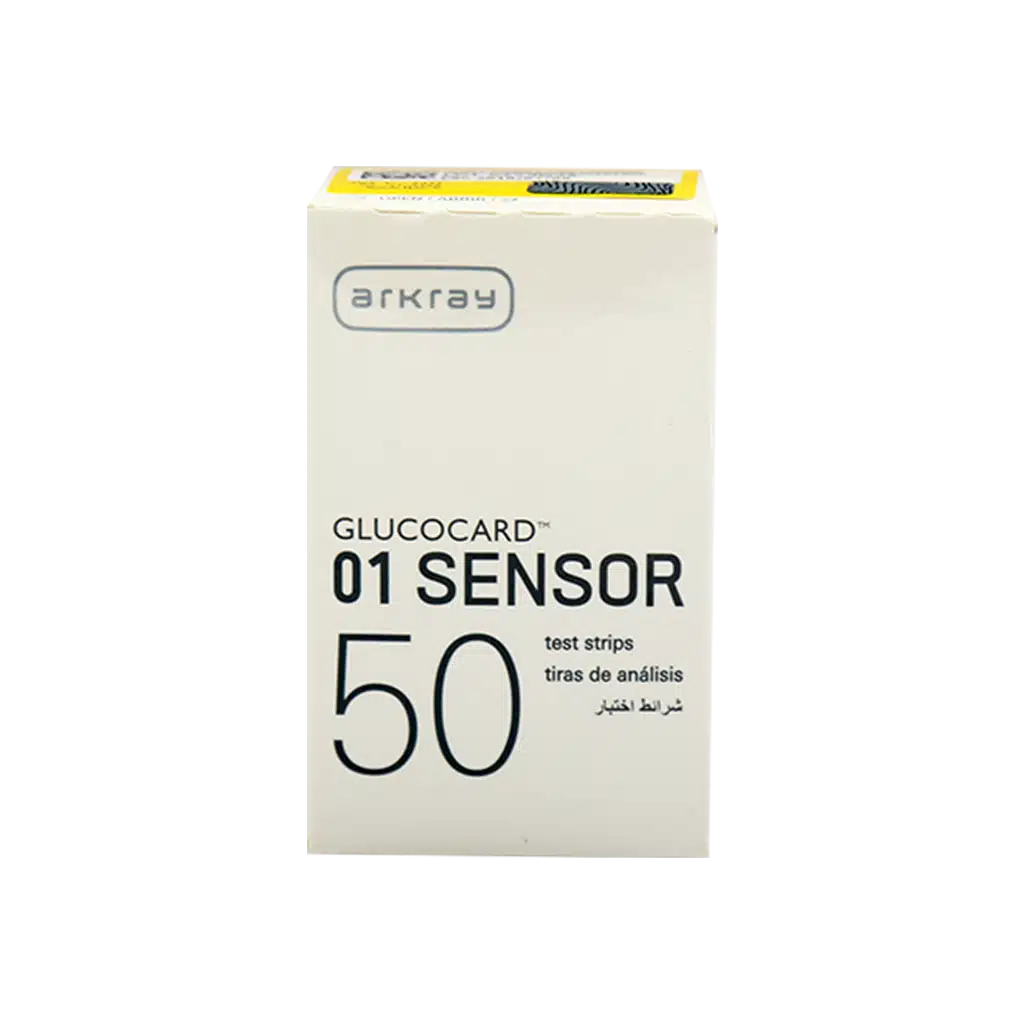 0026325_0.jpeg.webp نوار اندازه گیری قند خون گلوکوکارد ۰۱ آرکری ۵۰ عددی